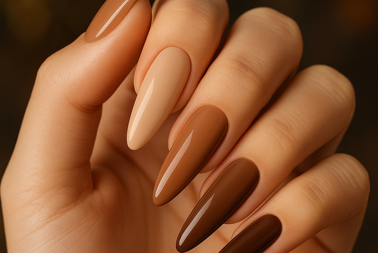 mocha colored nails